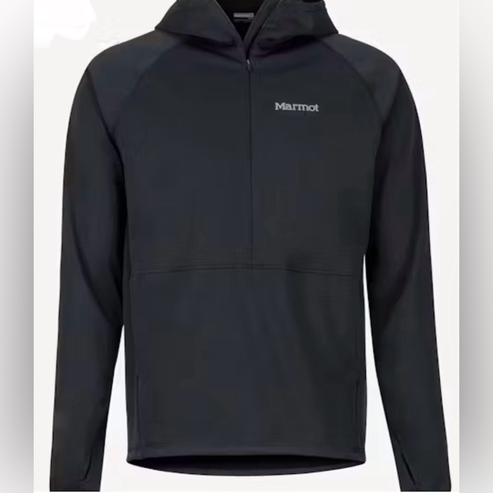 Marmot DraftKings Zenyatta 1/2 Zip Black Pullover Hoody Jacket, Medium